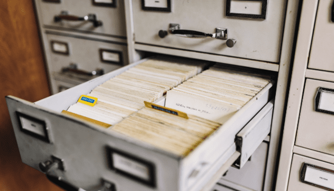 A file cabinet used by a first time landlord.