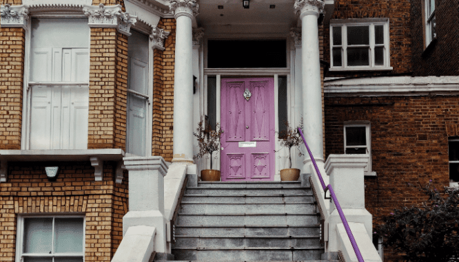 A house purchased with help from a real estate agent.