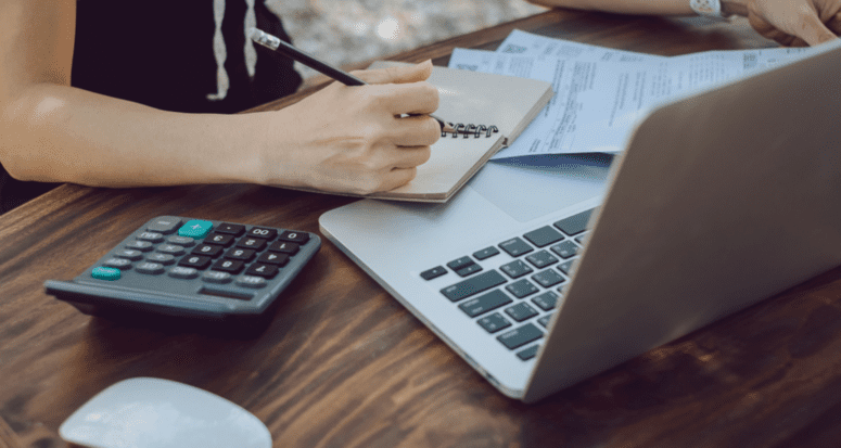 A first time homebuyer reviewing her credit.