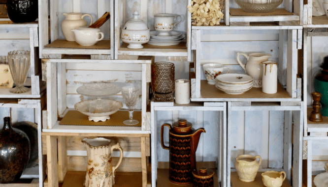 Antiques that fit the grandmillennial style.