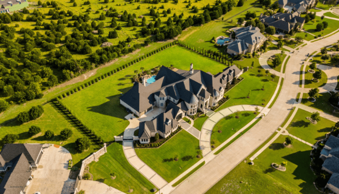 Aerial photos can help a luxury home sell.