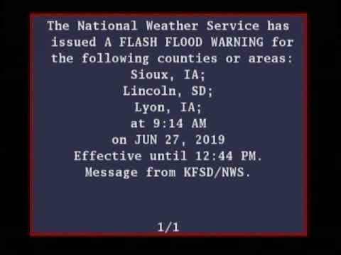 An image of an emergency alert to demonstrate the process of creating a home emergency evacuation plan.