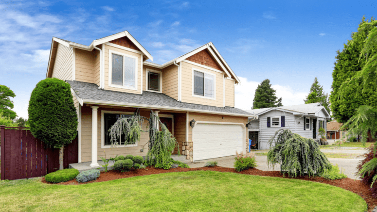 An image of a suburban house to demonstrate the differences between a sellers vs buyers market.