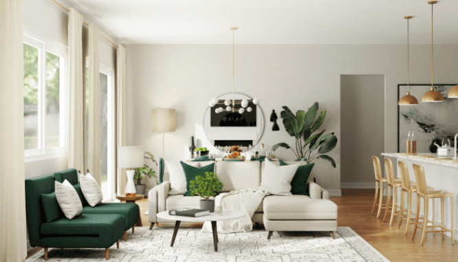 A room in the mountain contemporary style.