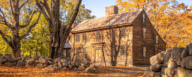 A historic saltbox home.