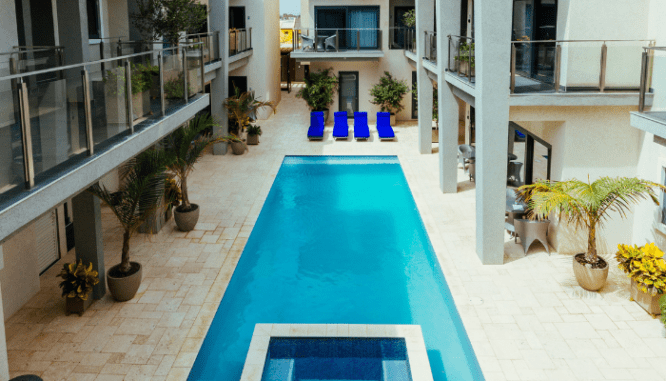Amenities like a pool that are one of the pros of buying a condo