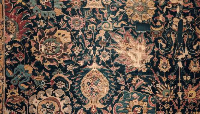 A rug purchased during Memorial Day home sales.