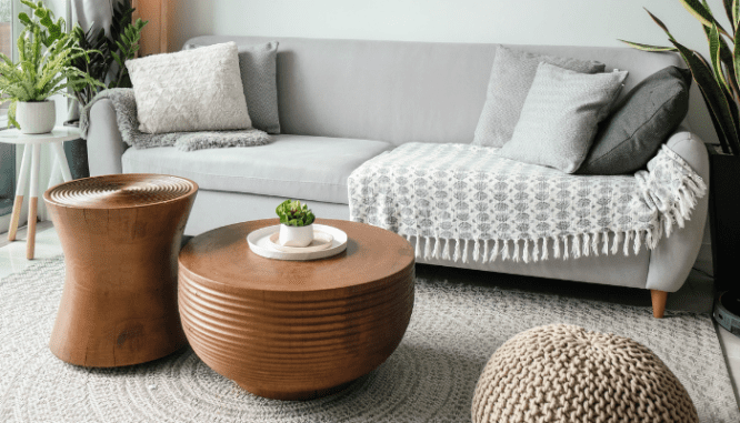 A living room in a home that will need an inspection and an appraisal.