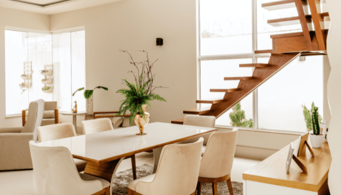 An image of a dining room to demonstrate if you should borrow money to renovate your home.