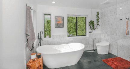 A bathroom that was recently remodeled.