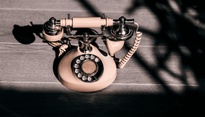 A telephone that it's in a house that was destroyed before closing.
