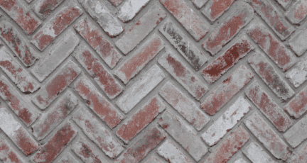 Herringbone bricks that will be used for landscaping.