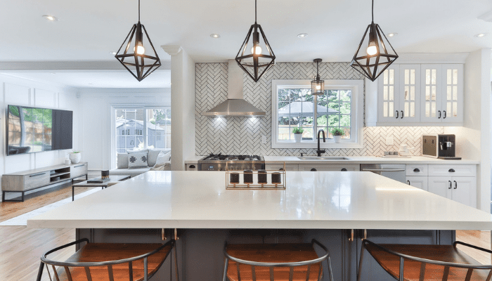 A kitchen displaying newer lighting to help the house sell fast in Richmond, VA.