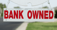A sign for a bank-owned, or REO property.