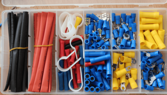 An electrical wiring kit used to complete home maintenance.