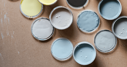 Paint that you might use when you paint your house before selling