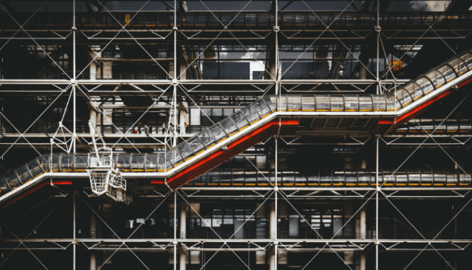 The Centre Pompidou is an example of modernist architecture.
