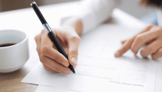 Fill out the loan application on mortgage loan documents checklist