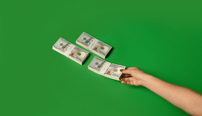 Cash used to invest in real estate.