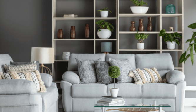 An image of a living room to depict who pays for what when selling a house.