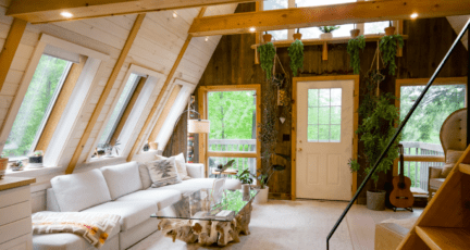 A living room that is included in the home's square footage.