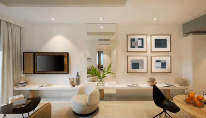 A one bedroom apartment featuring neutral colors that's ready to sell.