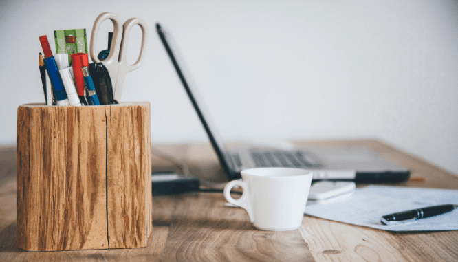 An office with a deed of trust on it.