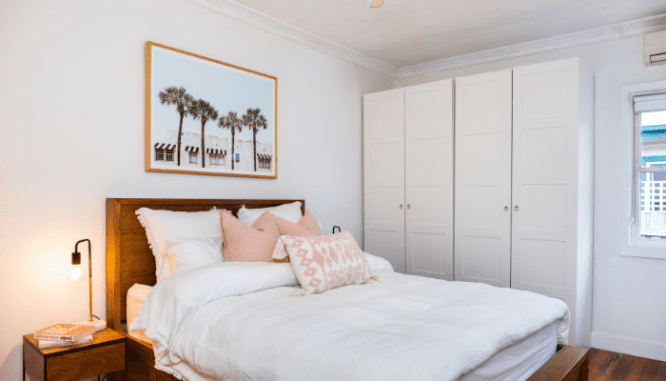 A bedroom that was added.