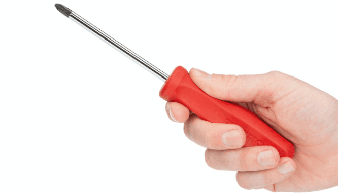 A screwdriver used to disassemble furniture to make moving easier.