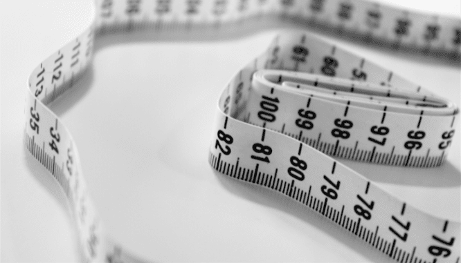 Measuring tape used for a reconsideration of value.