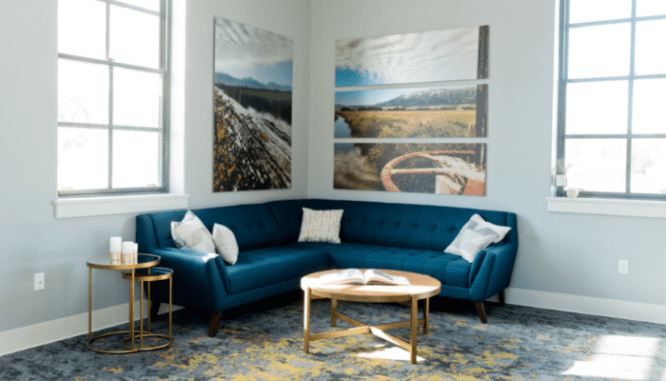 A room in an apartment that is being rented out.