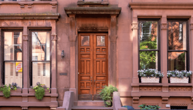 A door of a house purchased by an iBuyer.