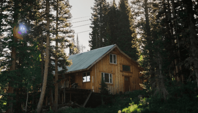A cabin that is a real estate investment.