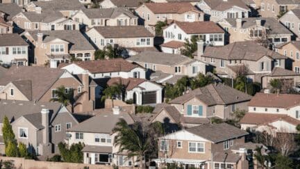 A photo of houses being sold by a military family.