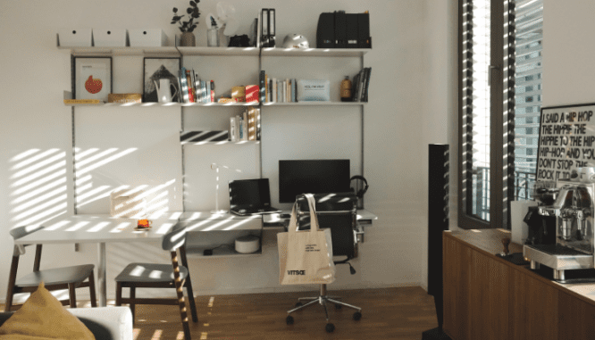 An office in a real estate company.