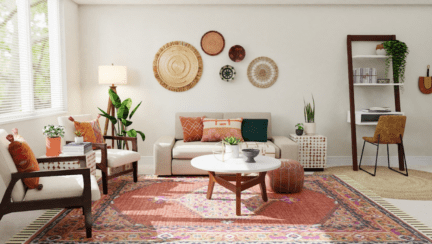 clean living room in a house ready to sell