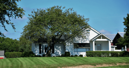 A house being sold in a recession.