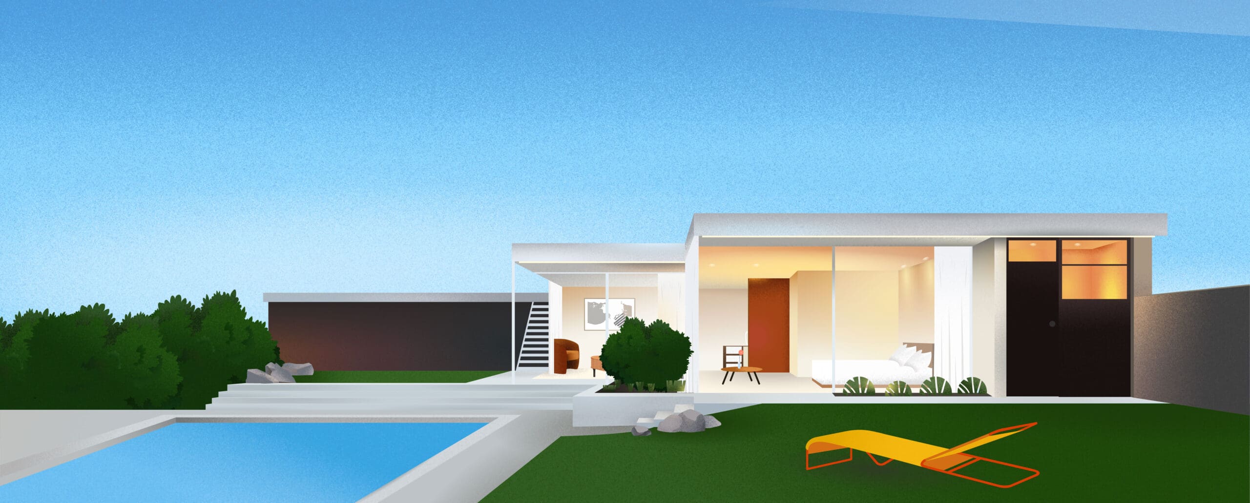 Modern house with pool