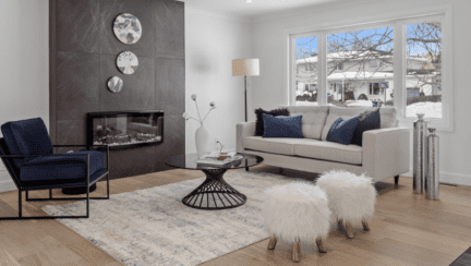 The interior of a house that might need to be marketed to sell.