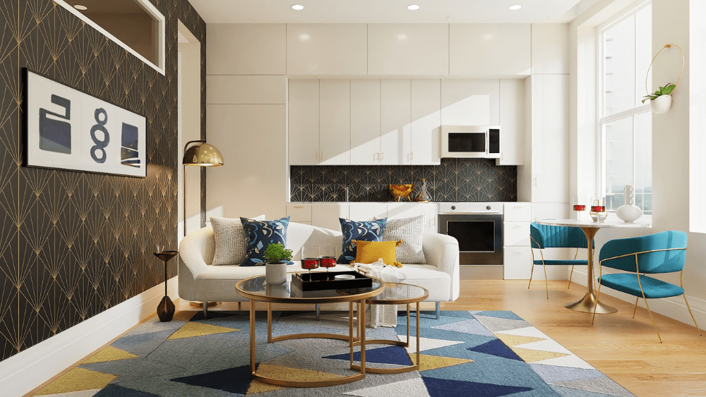 The living room of a Florida home, where sellers have options to sell their house fast.