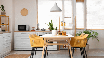 Dining room in home that has been staged.