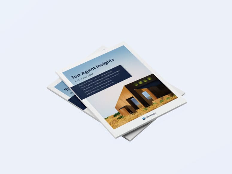 Image of booklets showing the Top Agent Insights End of Year Report for 2023