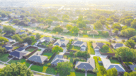 Aerial view of a neighborhood in Dallas where you can buy a house with a bridge loan