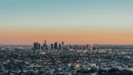 Aerial view in Los Angeles, where hard money lenders can be used