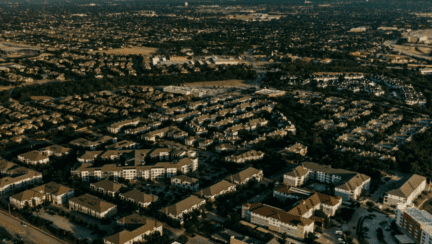 An aerial view of Frisco where home sellers can sell their homes to We Buy Houses companies