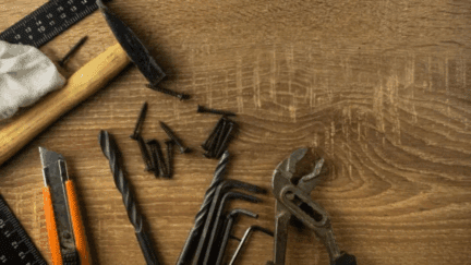 Tools used to repair a home in Michigan.