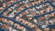 Aerial view of homes in Vegas where you can buy a house with a bridge loan