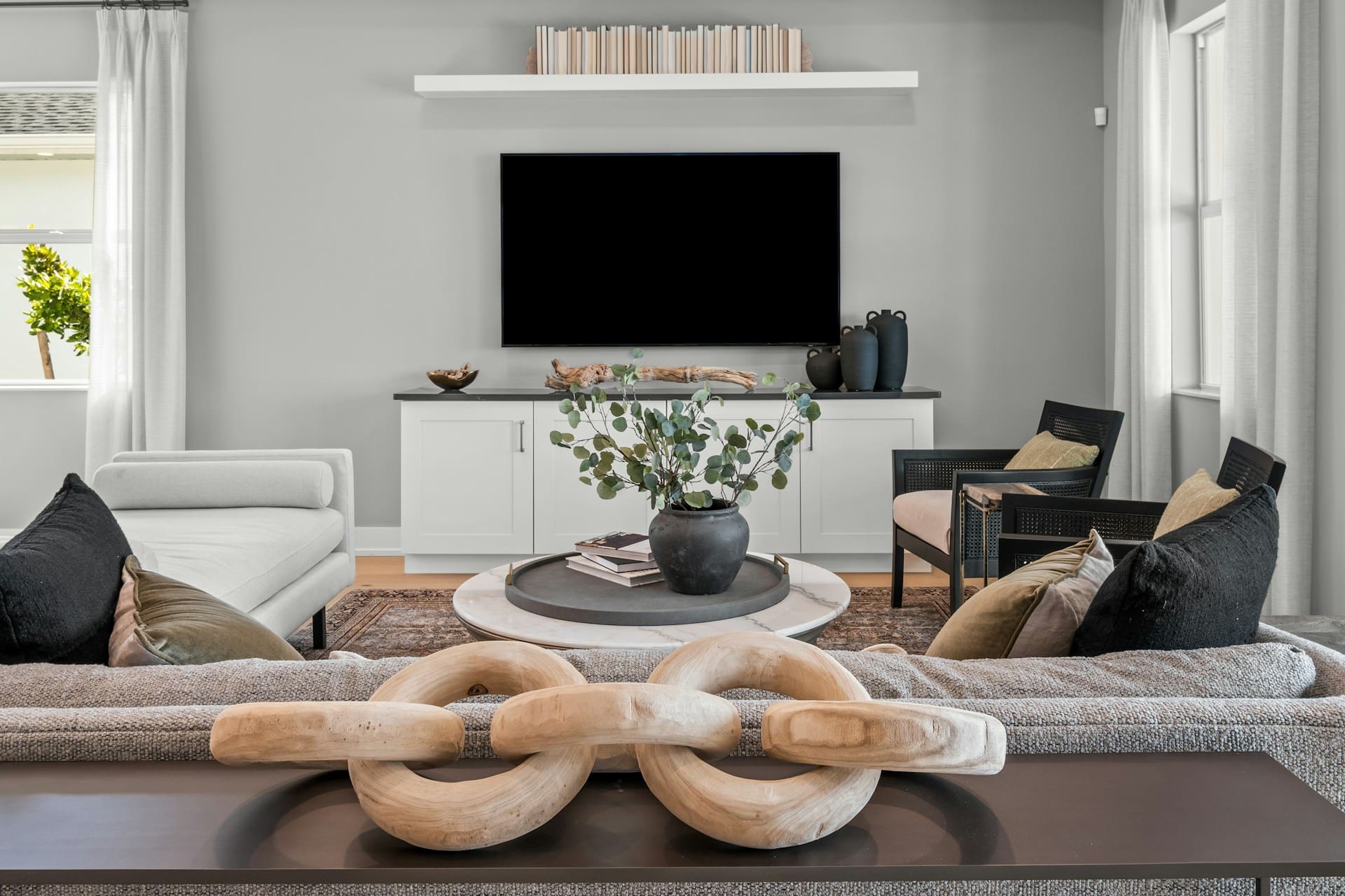 staged living room to help sell a house fast in Gaithersburg