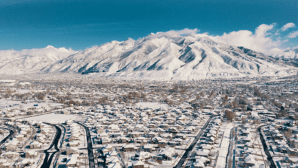 An aerial view photo to represent the best time to sell a house in Utah