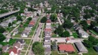 Aerial view of Newark, where home sellers can work with a we buy houses company